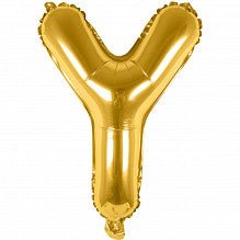 Y Folienballon gold Buchstabe - pilzessono.shop - zauberhafte Kinderdinge
