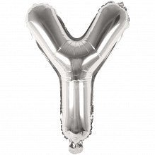 Y Folienballon silber Buchstabe - pilzessono.shop - zauberhafte Kinderdinge