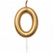 Zahlenkerze 0 in Gold - pilzessono.shop - zauberhafte Kinderdinge