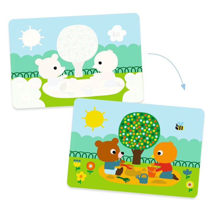 Zauber Malbild "Im Garten" von Djeco - pilzessono.shop - zauberhafte Kinderdinge