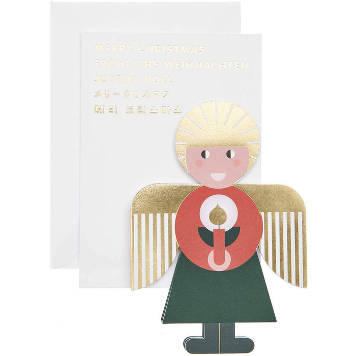 ⋙ Zickzack-Karte Engel rot/grün von Rico Design ♡ - pilzessono.shop - zauberhafte Kinderdinge
