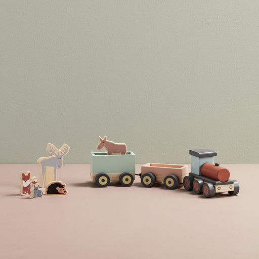 Zug mit Waldtieren - pilzessono.shop - zauberhafte Kinderdinge