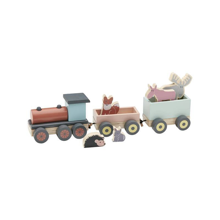 Zug mit Waldtieren - pilzessono.shop - zauberhafte Kinderdinge